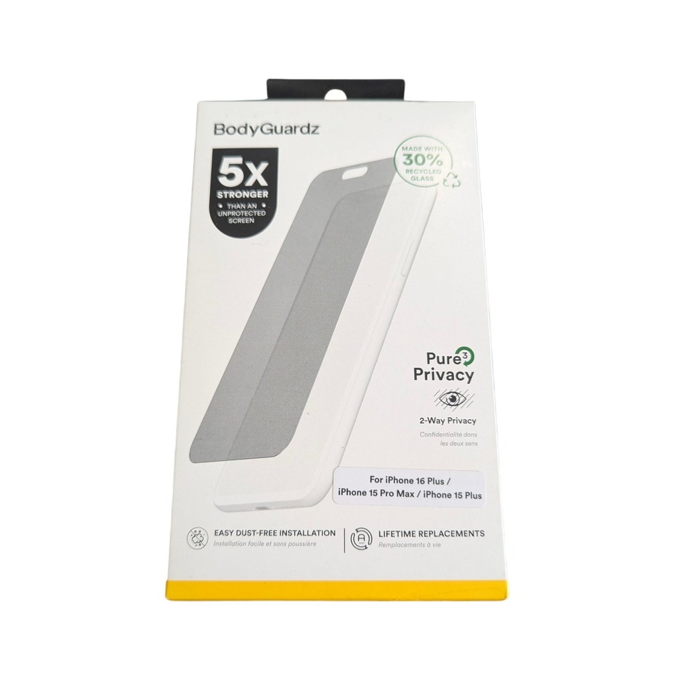 Mm2N BodyGuardz 2-way Privacy Glass Screen Protector - Iphone‎ 16+ / 15PM / 15+